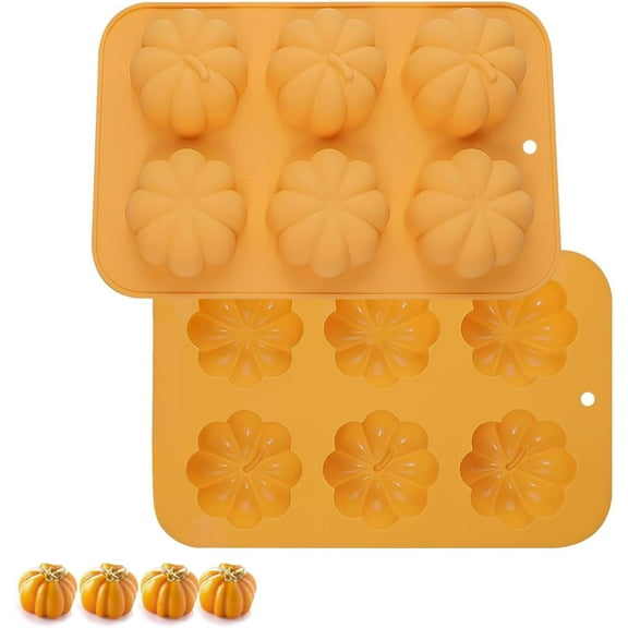 6 Cup Muffin Pan | Muffin tins | Cupcakes Tray | Non Stick Muffin Pans | Pumpkin Shaped Mini cake pan - Send Goods from Local Warehouse