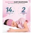 thumbnail image 2 of MUSICOZY Sleep Headphones Headband Bluetooth 5.4 Wireless Headband Headphones for Sleeping for Side Sleeper with Ultra-Thin HD Stero Speaker for Workout(Pink), 2 of 5