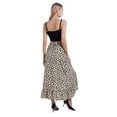 thumbnail image 6 of NewWay Women's Boho Lower Skirt Floral Wrap Maxi Skirt High Low Ruffle Slit Casual Waisted Long Skirt Wrap Midi Pleated Dresses, 6 of 6