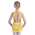 thumbnail image 2 of LiiYii Justaucorps de Danse Jazz Latin Scintillant pour Filles Rumba Samba Salsa Jaune 10, 2 of 7