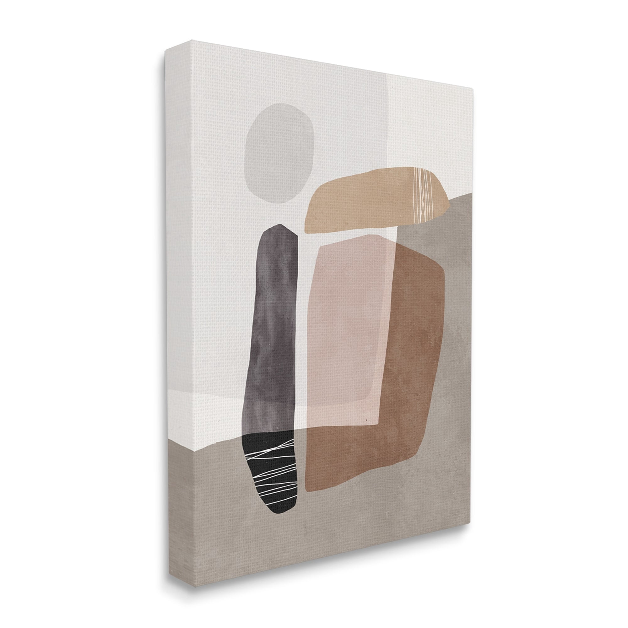 Stupell Industries Overlapped Earth Transparent Solid Polygons Contemporary Art,24 x 30, Design by Nina Blue