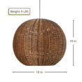 thumbnail image 4 of KOUBOO Wicker Ball Pendant Light, Rustic Brown, 4 of 4