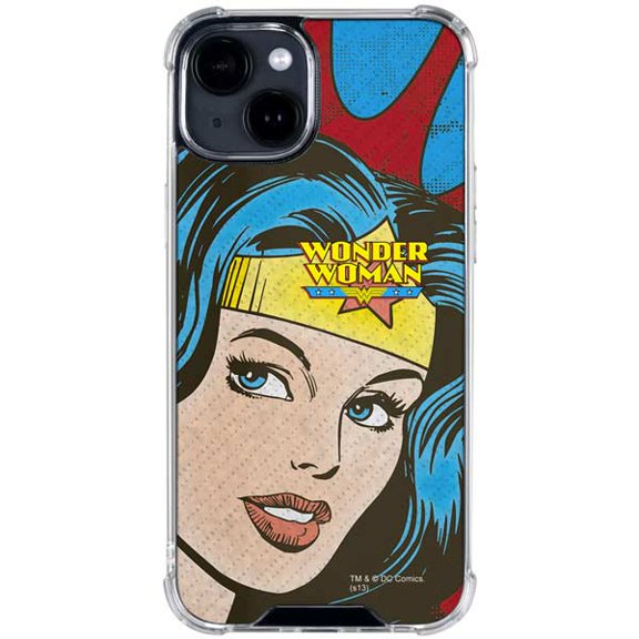 Skinit DC Comics Wonder Woman Vintage Profile iPhone 14 Plus Clear Case