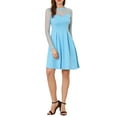 thumbnail image 2 of MODA NOVA Junior's Mesh See Through Heart Polka Sheer Skater Dress, 2 of 5