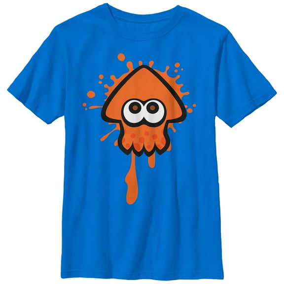 Boy's Nintendo Splatoon Orange Inkling Squid  Graphic Tee Royal Medium