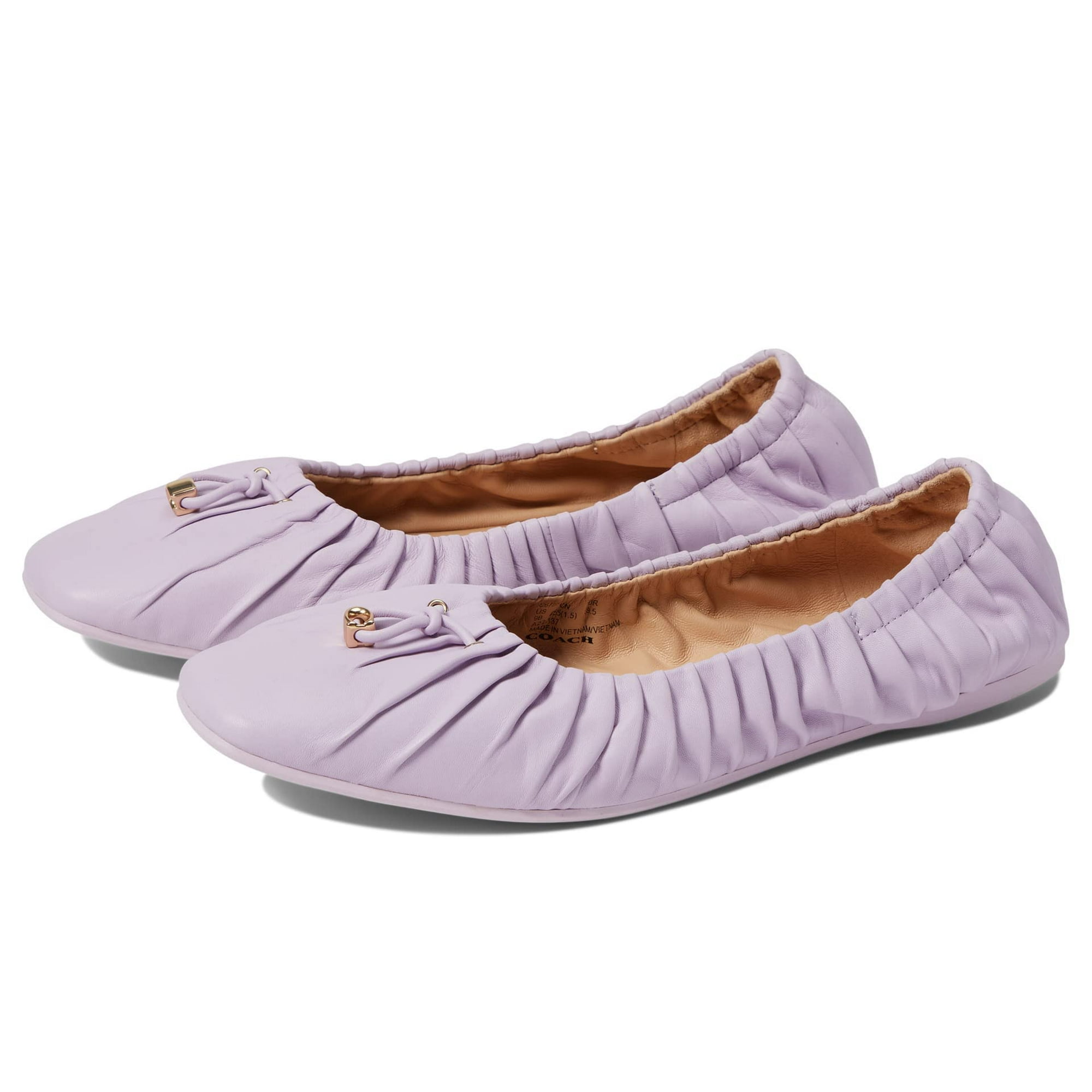 COACH Eleanor Leather Ballet Flats Purple 8 B | Walmart Canada