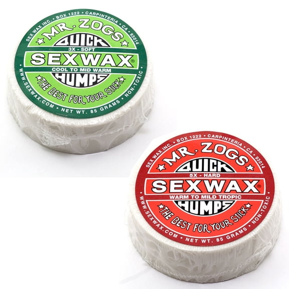 Sex Wax QUICK HUMPS SURF WAX Pack of 2, 3x and 6x Mr. Zogs