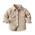 thumbnail image 3 of BOOMNY Boys Girls Thick Tshirts Long Sleeve Shirts for Boys Buttons Up Plaid Warm Fall Cardigan Outwear, 3 of 3