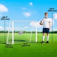 thumbnail image 2 of Soozier 6ft x 4ft White Soccer Goal Net - Steel Frame, PE Mesh - Backyard & Field Training - Easy Assembly - Youth Soccer Practice, 2 of 7