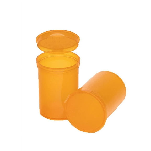 Philips Empty Prescription Pop Top Vial Made in USA Pack of 150 Dry Herb Containers with Child Resistant Translucent Amber Color 30 Dram Medical Pharmacy Pill Bottles