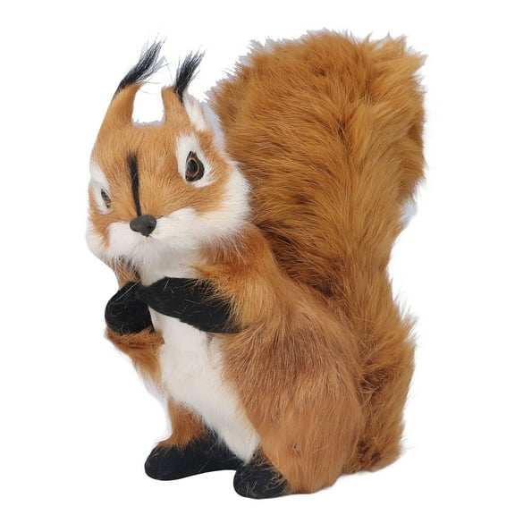 Simulation Squirrel 6.3in Height Squirrel Stuffed Animal Large Cute Lifelike Simulation Squirrel Crafts Decorations Garden Ornament For Home Furnishings Birthday Gifts Holiday Gifts