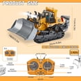 thumbnail image 3 of Lictin Remote Control Construction Toys for Kids, RC Tractor Track Bulldozer Vehicles Toys with Metal Shovel, Lights and Sound,  Gift for boys Aged 3 4 5 6 7 8 Year Old, 3 of 8