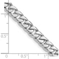 thumbnail image 2 of 14K White Gold Wg 6.8mm Hand-Polished Flat Beveled Curb Link Bracelet (9 X 6.8) Made In Peru wlk131-9, 2 of 5