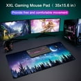 thumbnail image 4 of Desk Mat,Large Mouse Pad 35''''×15.6''''×0.12'''' XXL Extended Gaming Mouse Pad Mat with Non-Slip Base Stitched Eges Mousepad for Computer,Office,Keyboard and Laptop - Forest Moon, 4 of 6