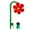 Red, variant on Garden Sprinkler, Crazy Daisy Sprinkler, Flower Sprinklers, Decorative Sprinklers, Rotating Garden Water Feature Sprin kler,Dancing Moving Daisy Water Sprin kler for Garden Lawn