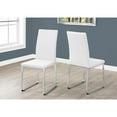 thumbnail image 5 of Monarch Faux Leather Dining Chair in White and Chrome (Set of 2), 5 of 5