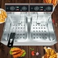 thumbnail image 2 of OUYAWEI Friteuse Électrique Commerciale 11 L 2 Paniers Acier Inoxydable Température Réglable Maison Cuisine, 2 of 8