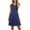 *Navy, variant on ClodeEU Women's A-Line Sleeveless V-Neck Dress with Fitted Waist Red,Womens Plus S