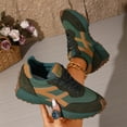 thumbnail image 5 of Domuza sneakers for women, Retro Running Style Casual Shoes, Lace-Up Non-Slip Comfortable Trainers for Daily Walking Green 8.5（EU-41）, 5 of 7