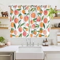 thumbnail image 2 of Pink Botanical Kitchen Curtains Window Panels, Summer Botanical Elegant Pastoral Insulated Window Treatment Curtain, Grommet Curtains for Bedroom/Living Room/Bathroom, 2 Piece 52"Wx72"L, 2 of 8