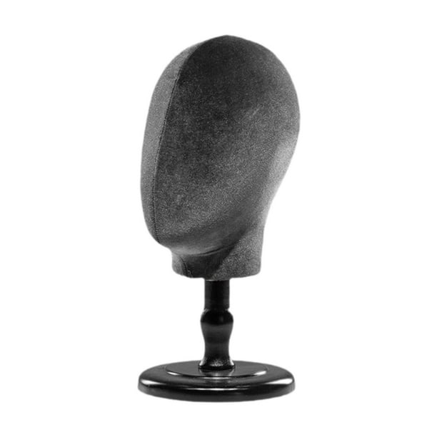 Cabeza de maniquí, soporte de exhibición de pelucas, exhibición de estilo, maniquí portátil multifunción Negro
