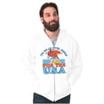 thumbnail image 5 of Retro Cartoon Head Over Heels for USA Zip Up Hoodie Men's Women's Brisco Brands L, 5 of 6