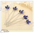thumbnail image 3 of Crystal Bride Wedding Hair Pins Bridal Hair Piece Wedding Hair Accessories for Women and Girls (Pack of 5) (A Silver), 3 of 4