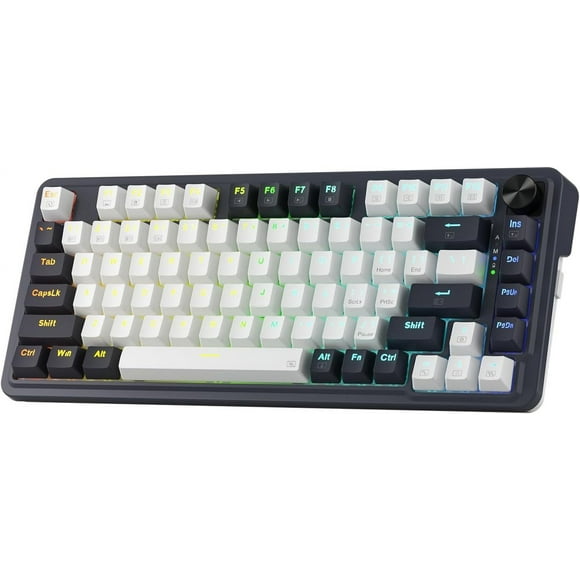 Redragon K673 PRO 75% Wireless Gasket RGB Gaming Keyboard, 3-Modes 81 Keys - Open Box
