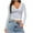 Light Blue, variant on aidice Tops for Women Trendy Deep V Neck Long Sleeve Slim Fitting Cropped Lace Casual Tee Shirts