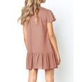 thumbnail image 3 of Sherrylily Women Cute Button Down Loose Fit Ruffle Mini Dresses, 3 of 4