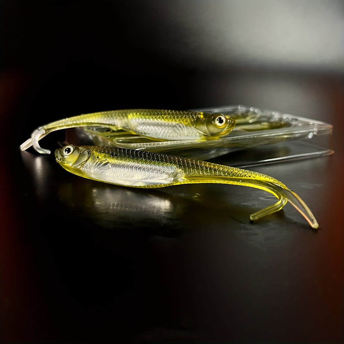 5pcs Artificial Floating Fishing Lure, Bionic Forked Tail Wobbler Soft Bait, Fishing Tackle For Saltwater