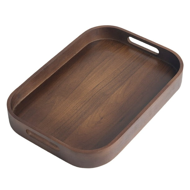 Bandeja de Té para el Hogar, Bandeja Pequeña para de Té, Bandeja para Juego de Té, de Almacenamiento, de Té de Bambú Macizo S