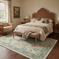 thumbnail image 3 of GENIMO 2'x7' Runner Rug, Washable Non Slip Soft Floral Hallway Runner for Kitchen Entryway Laundry Room, Sage Green, 3 of 6