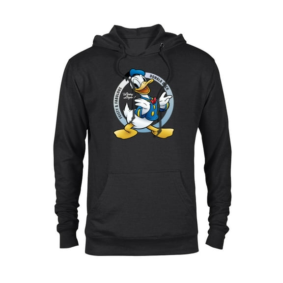 Disney Donald Duck 90th Anniversary Feisty & Fabulous Legend- Pullover Hoodie for Adults - Customized-Black
