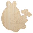 thumbnail image 1 of Cute Kawaii Bunny Rabbit Eating a Carrot for Lunch Wood Shape Unfinished Piece Cutout Craft DIY Projects - 6.25 Inch Size - 1/8 Inch Thick, 1 of 7