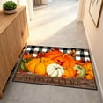 thumbnail image 5 of JMYHOAM Pumpkin Printed Floor Mat-Thanksgiving Pumpkin Maple Leaf Background Carpet-Non and Washable-Kitchen- Restaurant Floor- Laund, 5 of 5