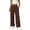 Brown, variant on Generic Girls Sweatpants Kids Drawstring Hem Oversized Pants Teen Girls Wide Leg Baggy Pants Pockets Classic Elastic Waist Trousers