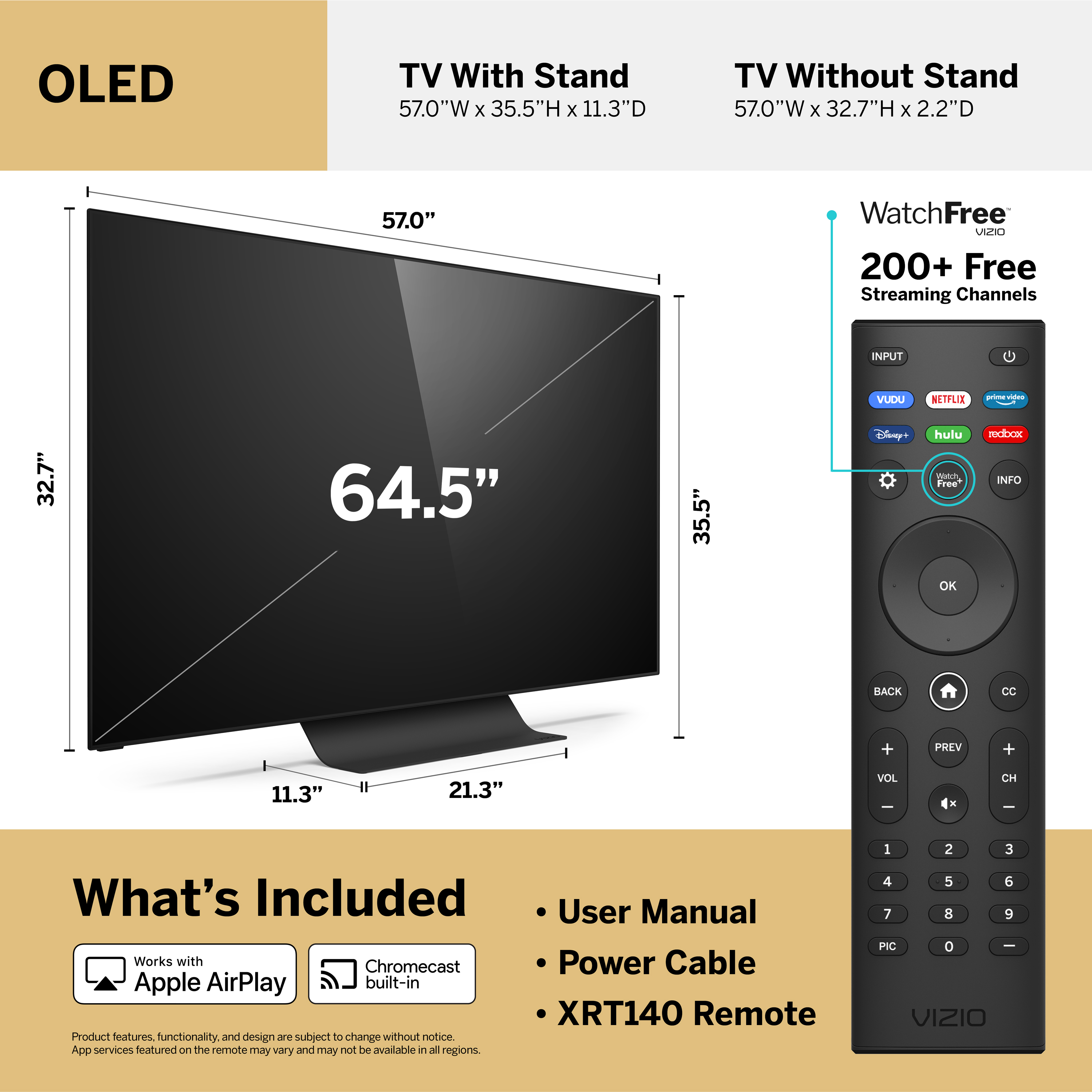 VIZIO OLED 65" Class 4K HDR SmartCast Smart TV OLED65-H1 - image 5 of 23