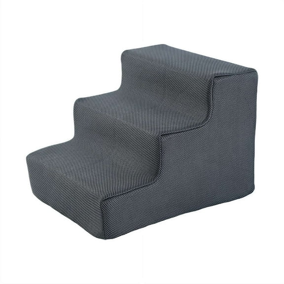 Dog Steps for Bed, 3-Steps High Density Foam Dog Stairs for Sofa Low Bed Couch