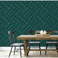 thumbnail image 5 of S4Sassy Peel and Stick Wall Covering, Tribal Geometric Print Removable - Asian Style Walls Mural, Instant Wall Makeover for Bathroom, Closet Interior - Self-Adhesive Wallpaper Vinyl - Green, 25"x120", 5 of 9
