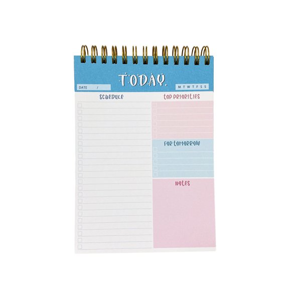 To Do List Notebook, 4.5" x 6.3" Daily Planner Notepad, Undated 50 Sheets Tear Off To Do List Pad Checklist Productivity Organizer for Hourly Schedule