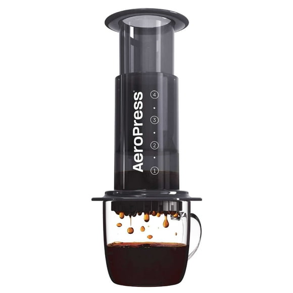 AeroPress Coffee and Espresso Maker - Quickly Makes Delicious Coffee without Bitterness - 1 to 3 Cups Per Pressing