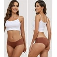 thumbnail image 2 of AWAYTR Women Seamless Panties No Show Bikini Invisible Briefs Hipster Underwear Cheeky 6 Pack S-XL, 2 of 7