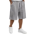thumbnail image 2 of Trgacdwlo Men Shorts Casual Striped Elastic Waist Beach Shorts for Men with Pocket Lightweight Running Workout Mens Athletic Shorts, 2 of 6