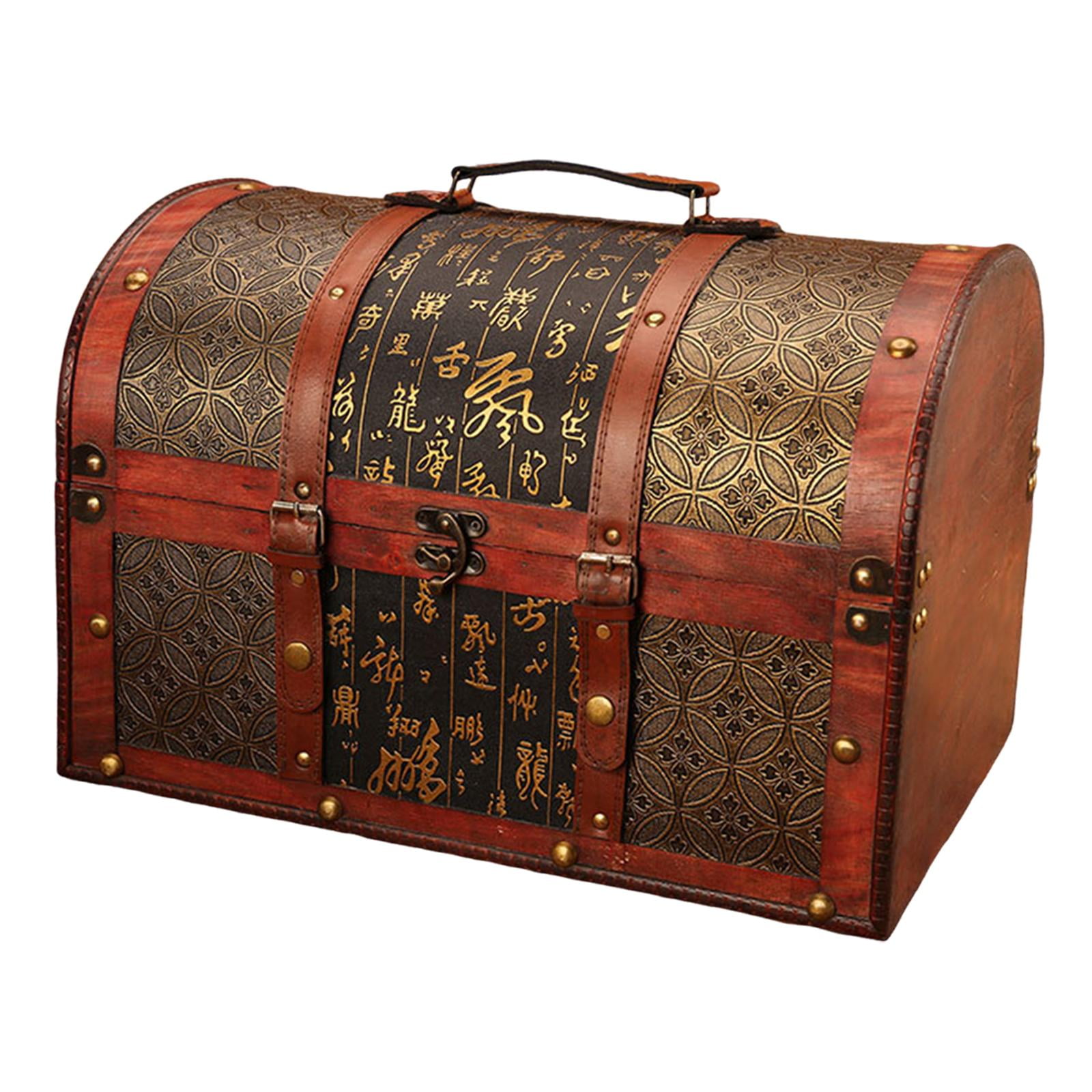 Valise rétro en bois, boîte de rangement en bois, décoration de studio, accessoires de photographie, serrure personnalisée, pas besoin de clé, tournez vers la gauche et la droite pour ouvrir, boîtes