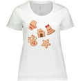 thumbnail image 3 of Inktastic Christmas Gingerbread Cookies Women's Plus Size T-Shirt, 3 of 5