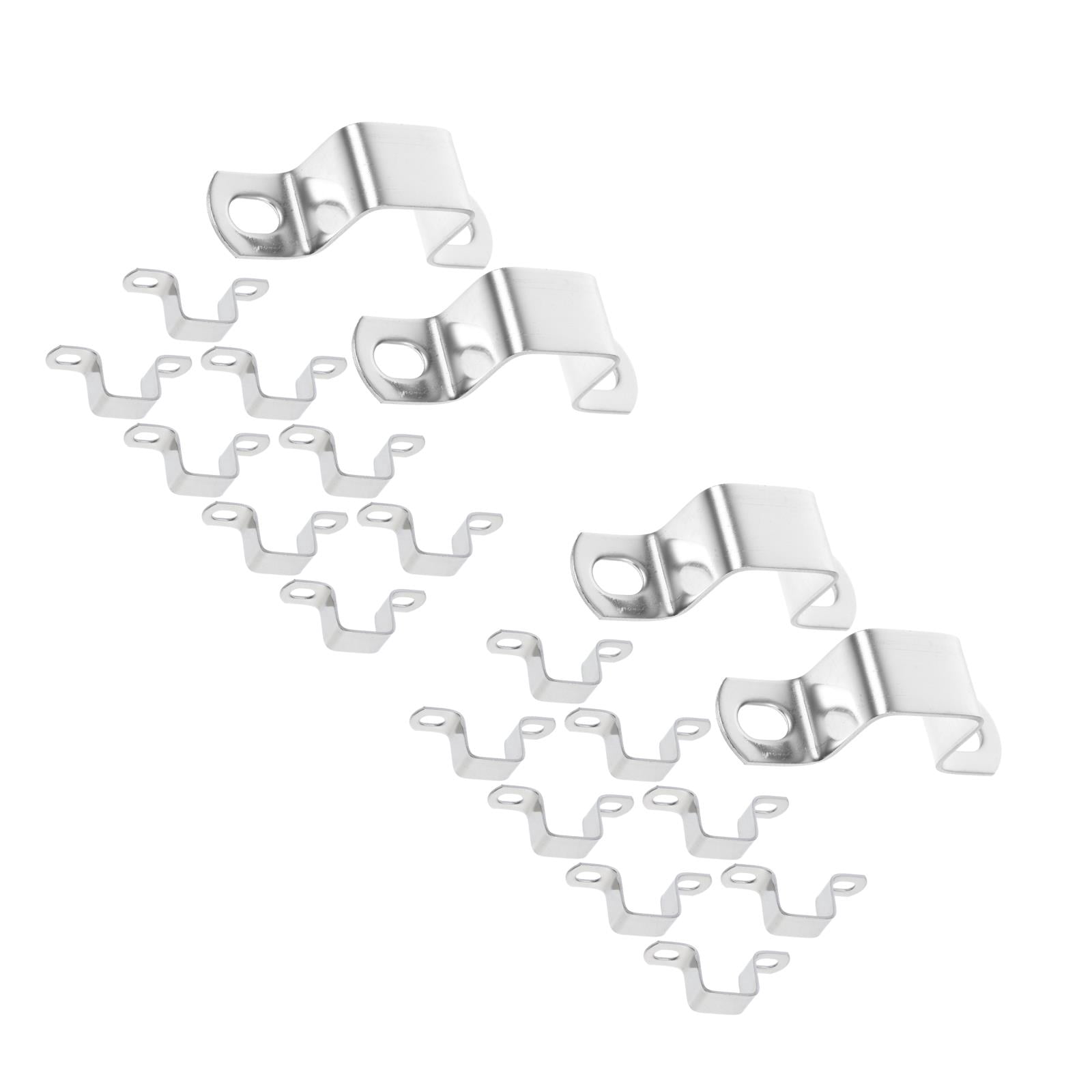 Raindrops 20Pcs Stainless Steel U-Shaped Pipe Strap Clamps Brackets for Plumbing and Securing Pipes