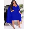 thumbnail image 4 of AURA Women Plus Size Long Sleeve Irregular Dress High Waist Fall Winter Casual Elegant Dress, 4 of 6