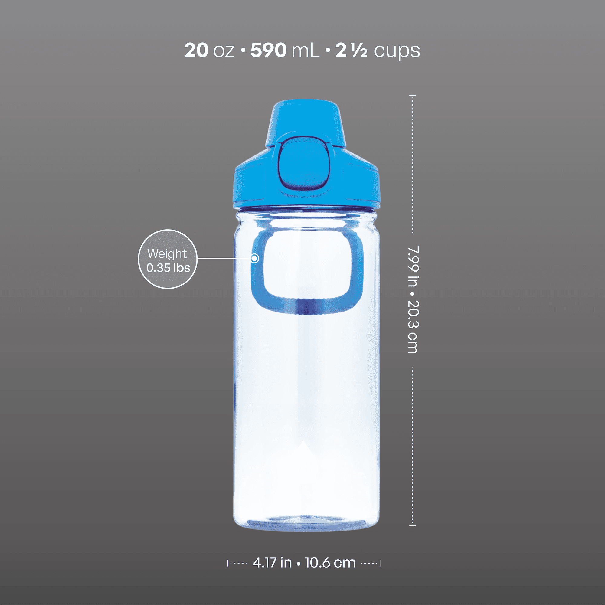 TAL 20oz Tritan Ranger Lock Water Bottle, Blue