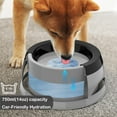 thumbnail image 4 of 25oz No-Spill Slow Drink Dog Water Bowl with Floating Disk – Spill-Proof Portable Pet Bowl for Cats & Small Dogs, Non-Slip Travel Feeder for Car, Home, RV (750ml, Easy-Clean)​​-Gray, 4 of 7